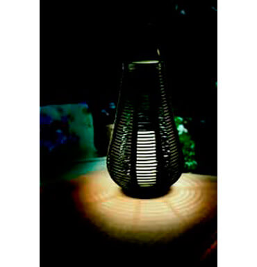 Farolillo de mesa efecto rattan