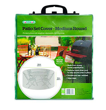 Funda polietileno mesa redonda y sillas
